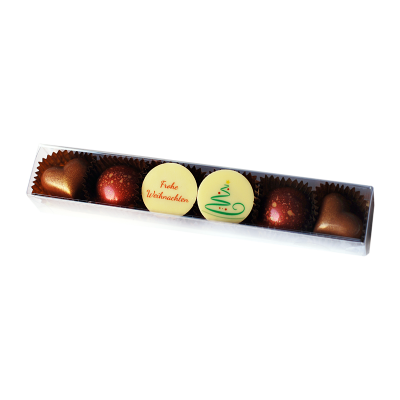 Logopralinen und diverse Pralinen in 6er Stange