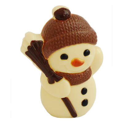 Süßer Schneemann Weiß Hohlfigur 13,5cm 100g